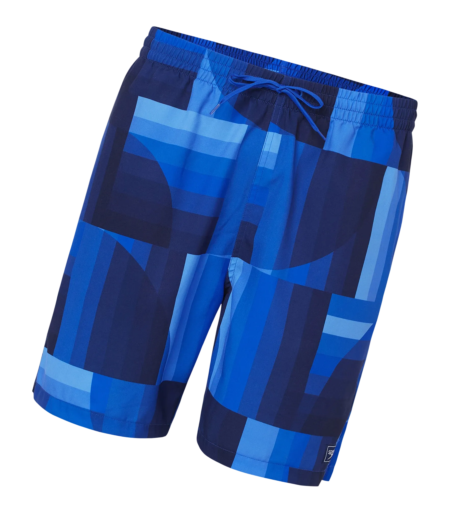 Men's 4 Way Comfort Stretch Essential Printed Watershorts With Side Pockets - Periwinkle Blue - Image 3