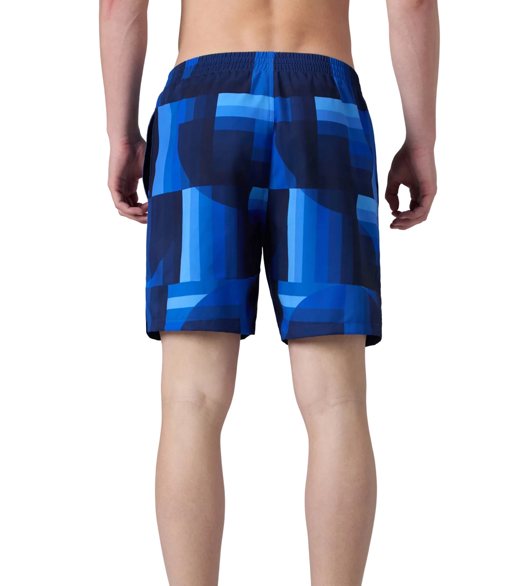 Men's 4 Way Comfort Stretch Essential Printed Watershorts With Side Pockets - Periwinkle Blue - Image 8