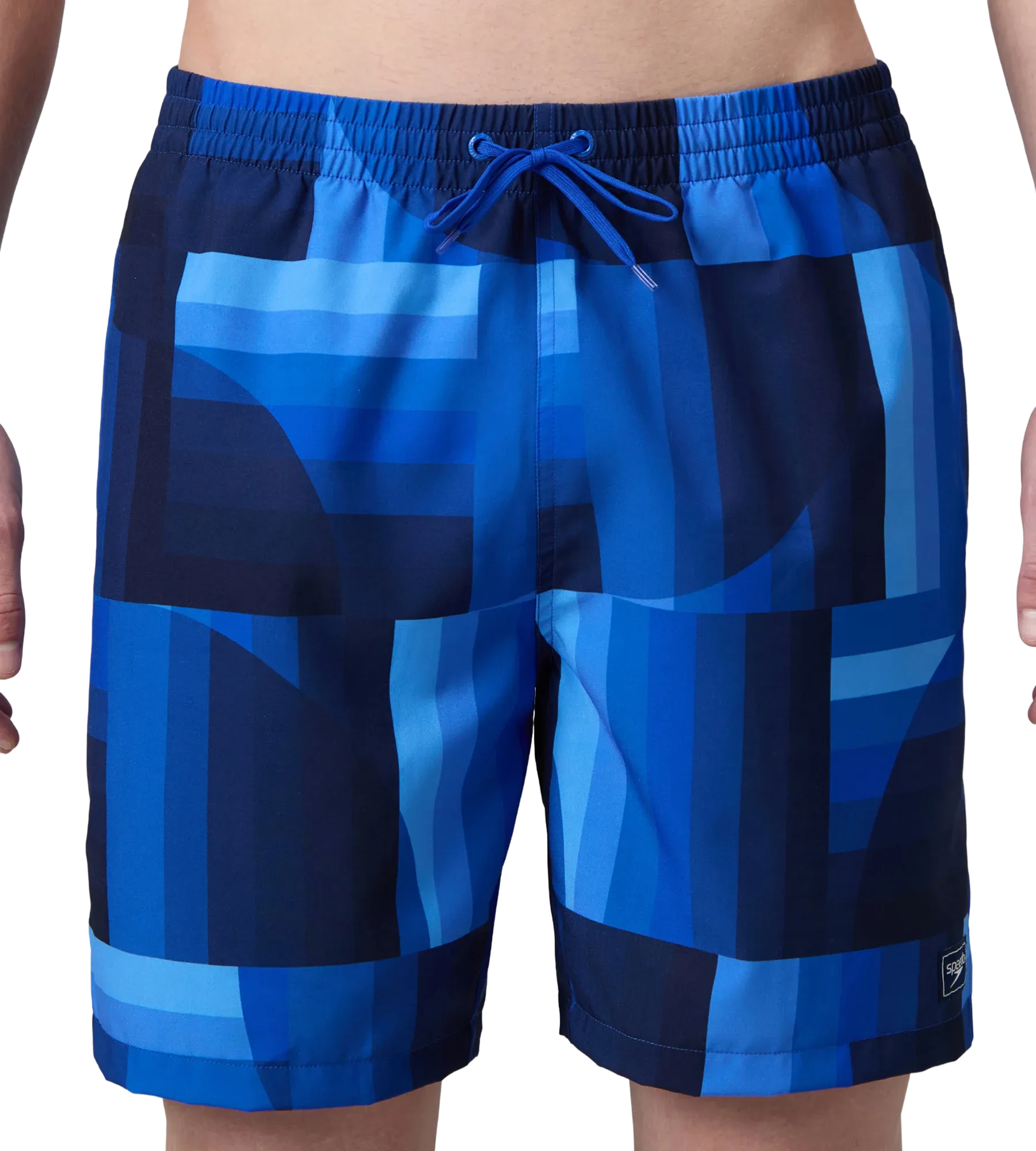Men's 4 Way Comfort Stretch Essential Printed Watershorts With Side Pockets - Periwinkle Blue - Image 10