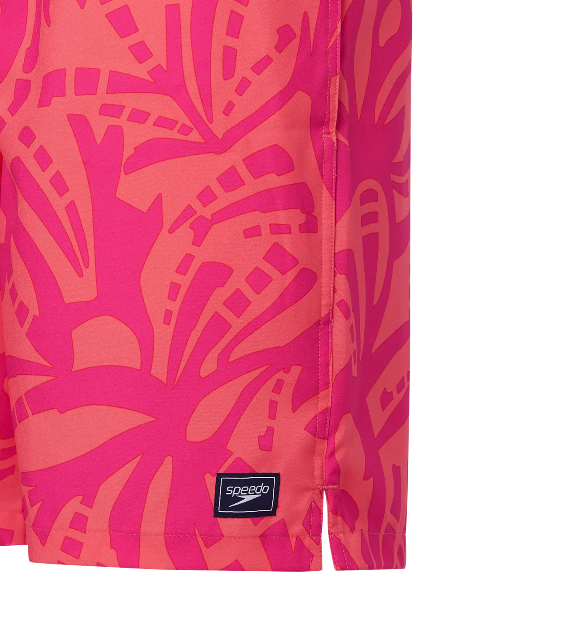 Men's 4 Way Comfort Stretch Essential Printed Watershorts With Side Pockets - Margarita Pink & Tropic Coral - Image 3