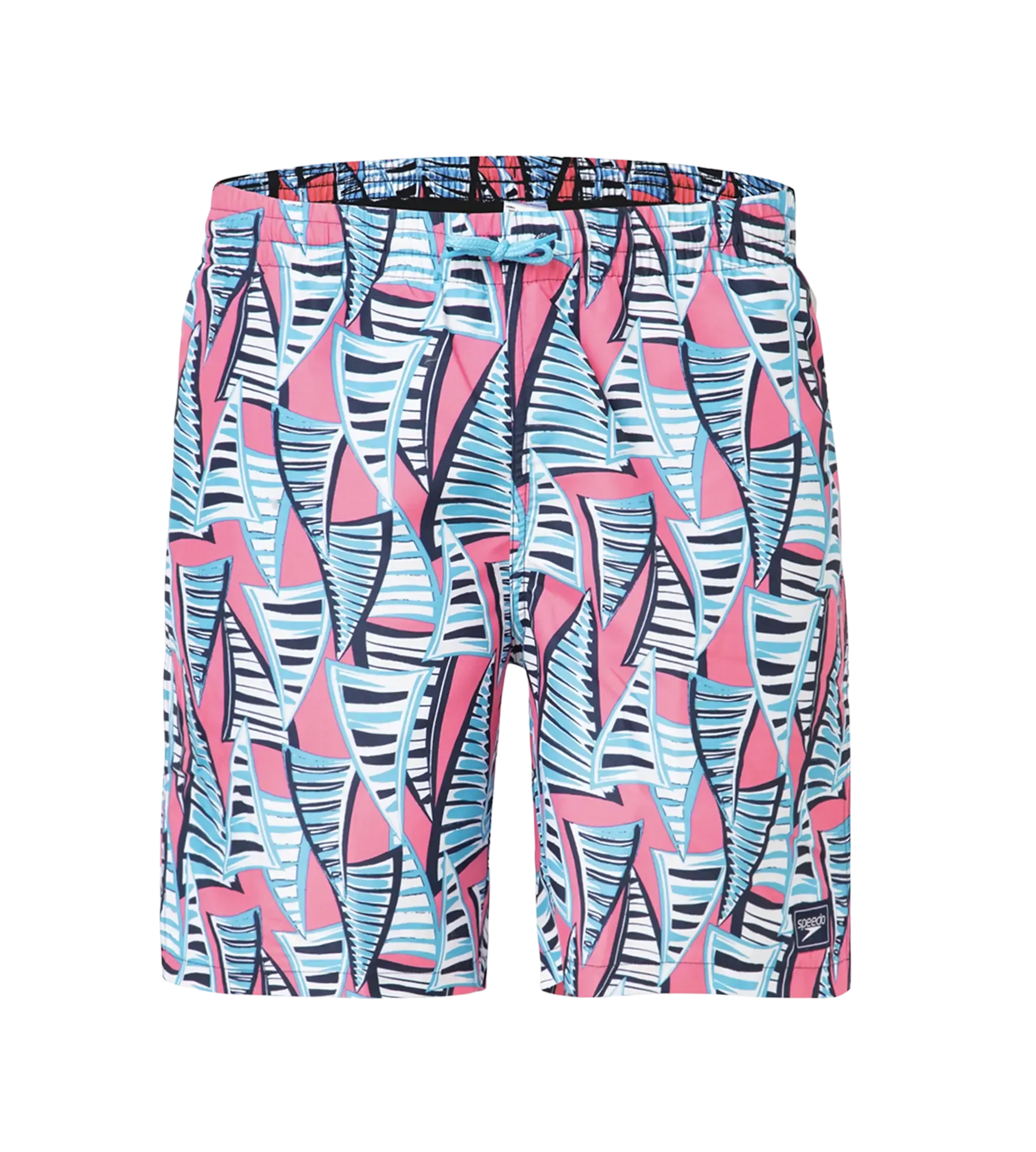 Men's Recycled Polyster Essential Printed Leisure Watershorts - Fandango Pink & Pure Blue - Image 11