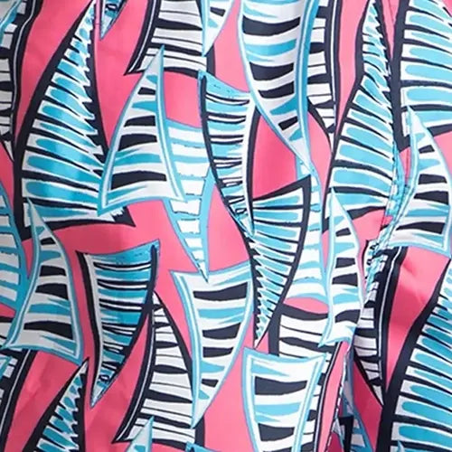 Men's Recycled Polyster Essential Printed Leisure Watershorts - Fandango Pink & Pure Blue - Image 12
