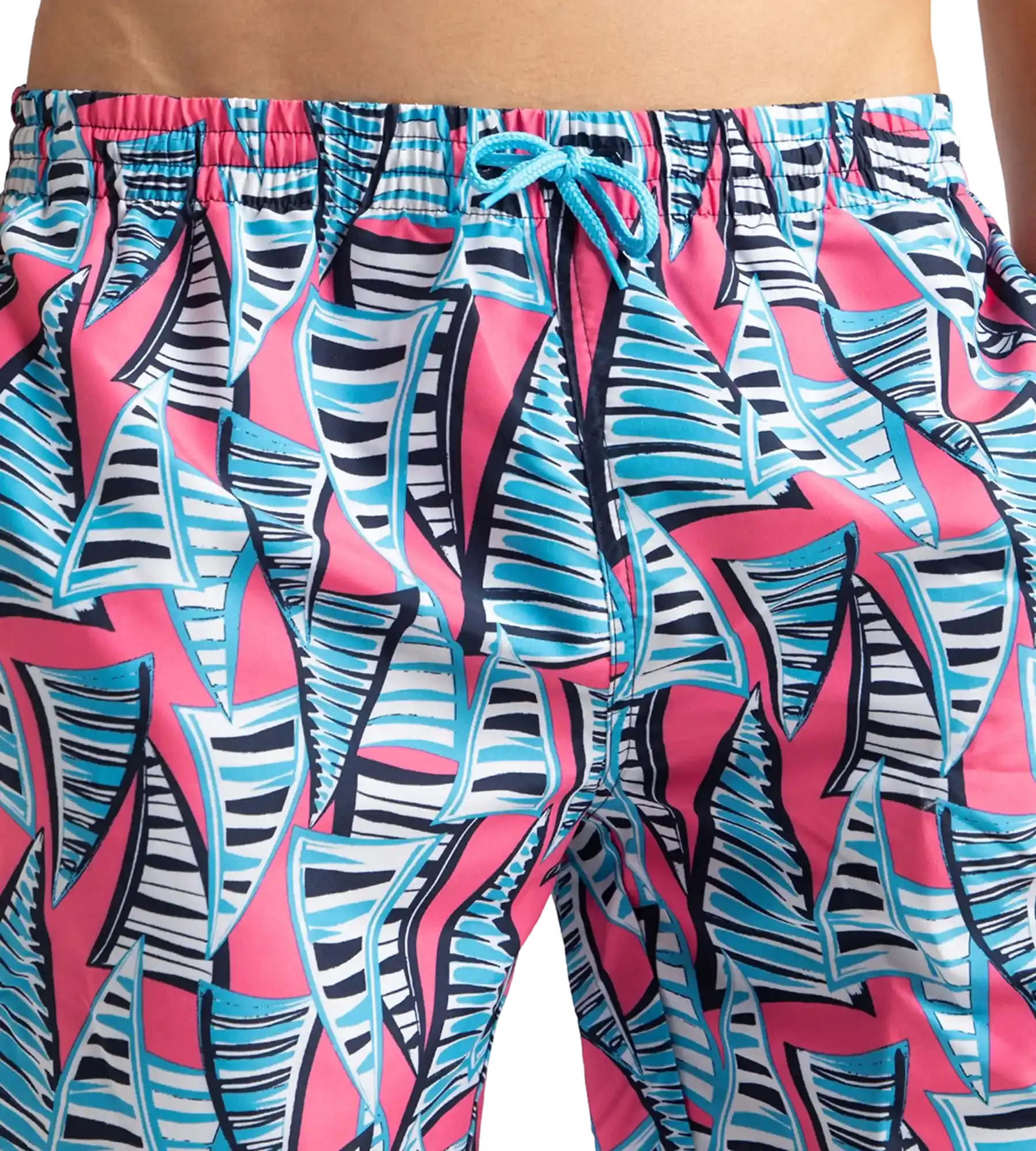 Men's Recycled Polyster Essential Printed Leisure Watershorts - Fandango Pink & Pure Blue - Image 9