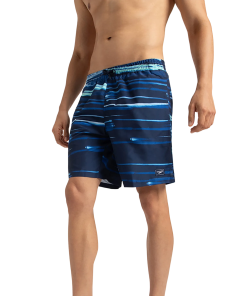 Men's Recycled Polyster Printed Leisure Watershorts - Pure Blue & Zaffre Blue