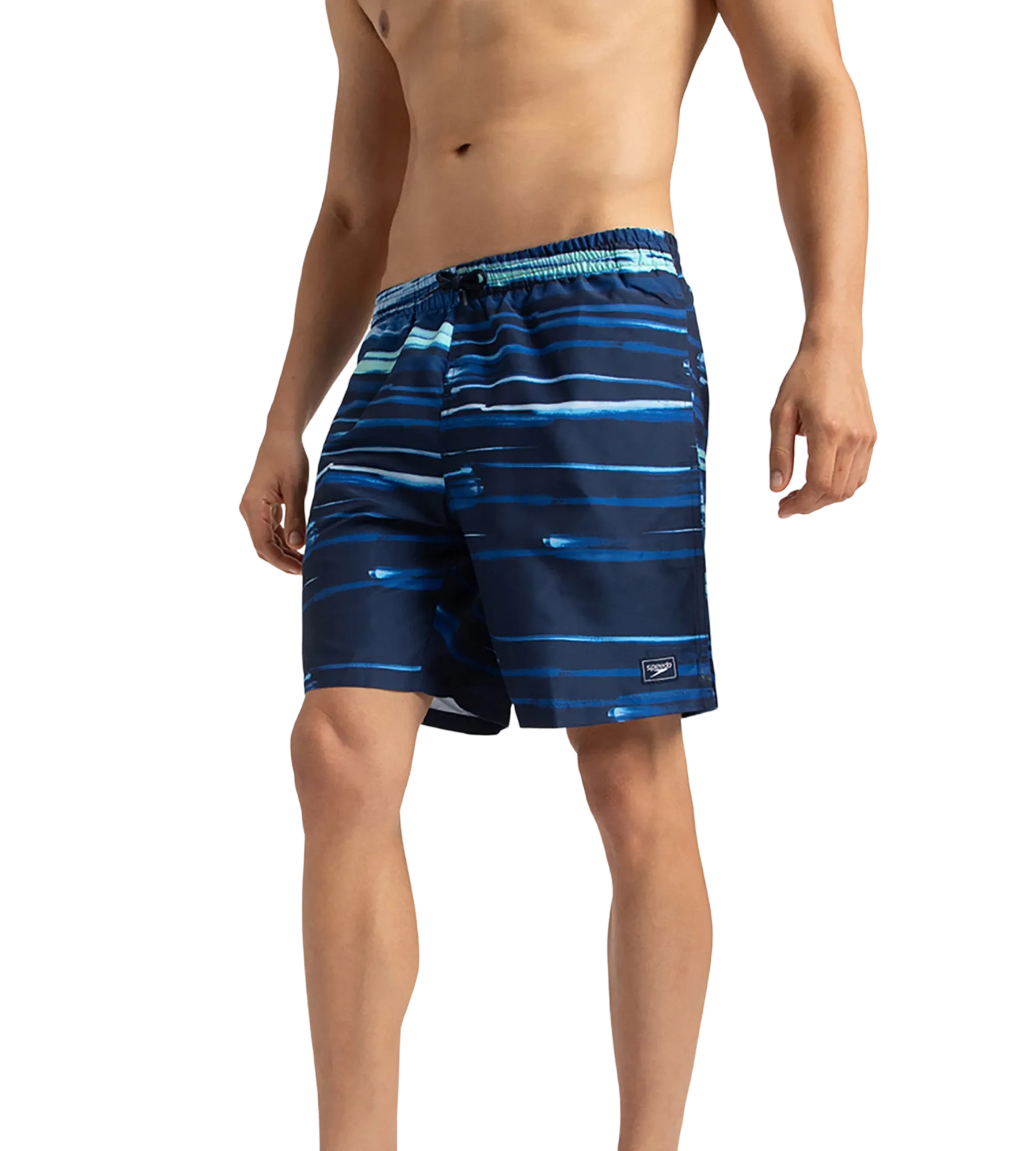 Men's Recycled Polyster Printed Leisure Watershorts - Pure Blue & Zaffre Blue