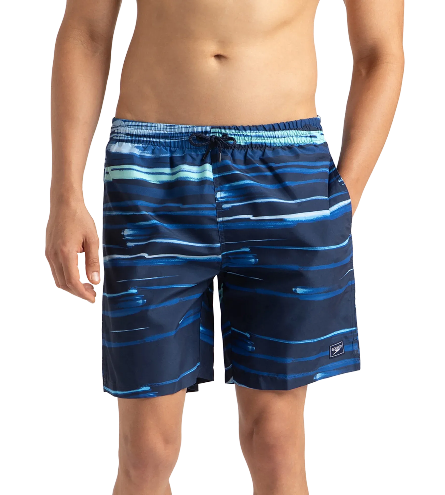 Men's Recycled Polyster Printed Leisure Watershorts - Pure Blue & Zaffre Blue - Image 2
