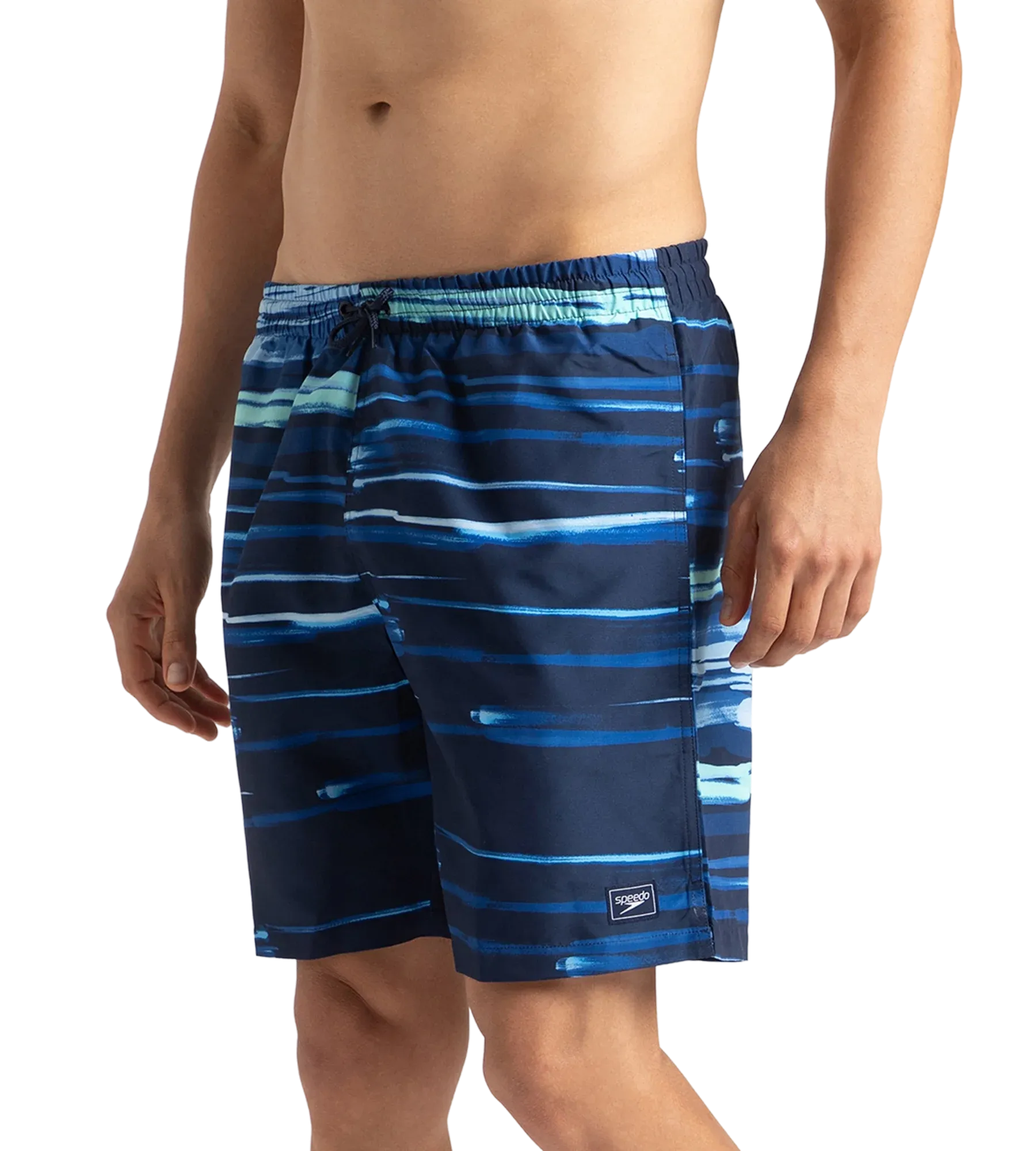 Men's Recycled Polyster Printed Leisure Watershorts - Pure Blue & Zaffre Blue - Image 4
