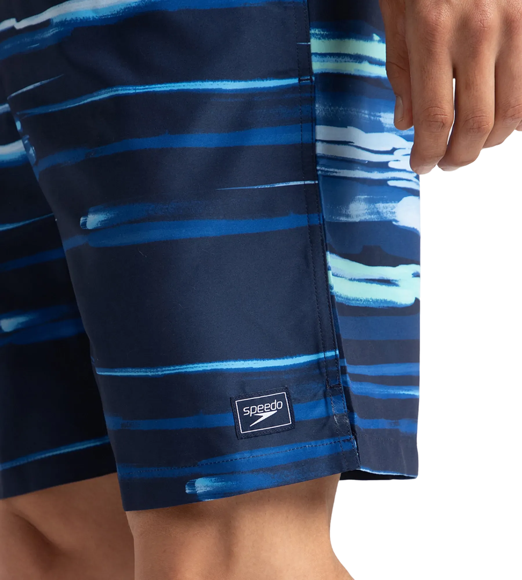 Men's Recycled Polyster Printed Leisure Watershorts - Pure Blue & Zaffre Blue - Image 10