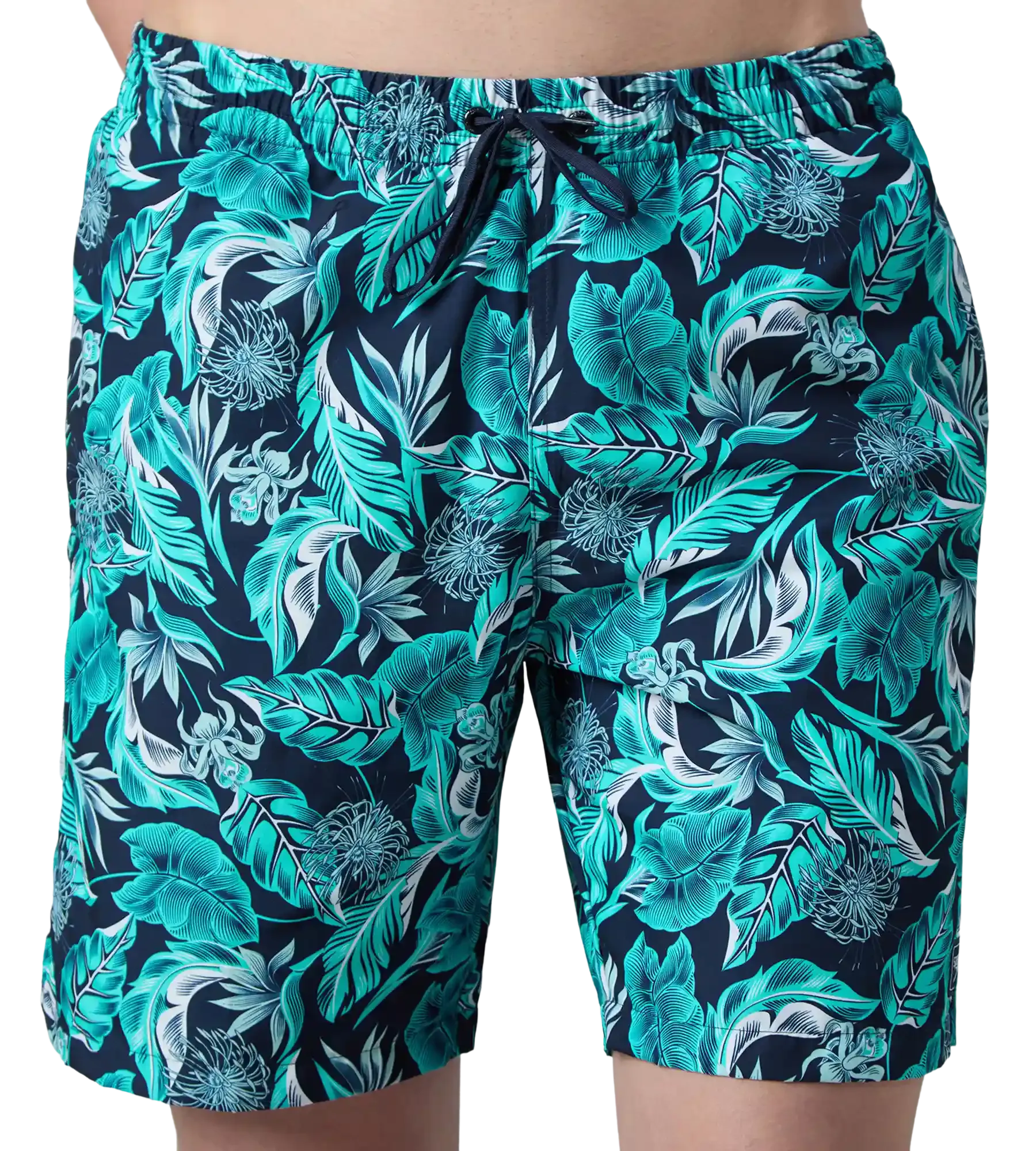 Men's 100% Polyester Essential Printed Watershorts With Side Pockets - Navy. Aquasplash & Sky - Image 8