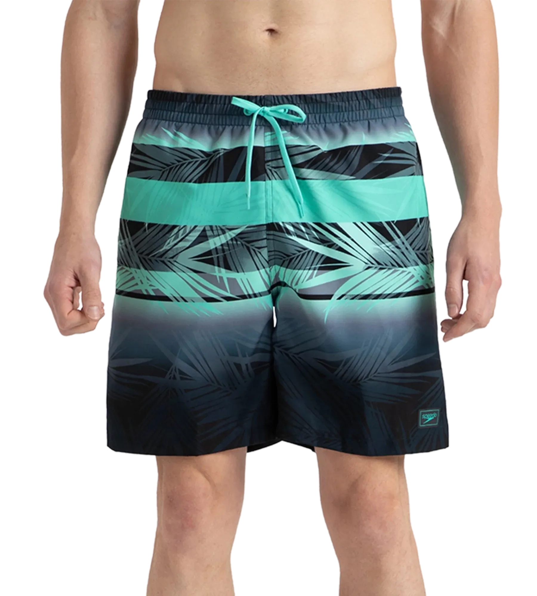 Men's 4 Way Comfort Stretch Essential Printed Watershorts With Side Pockets - Antracite & Arctic Glass - Image 2