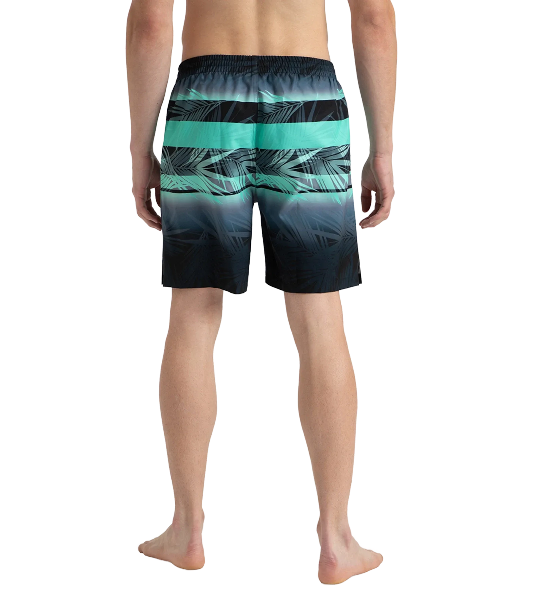 Men's 4 Way Comfort Stretch Essential Printed Watershorts With Side Pockets - Antracite & Arctic Glass - Image 5