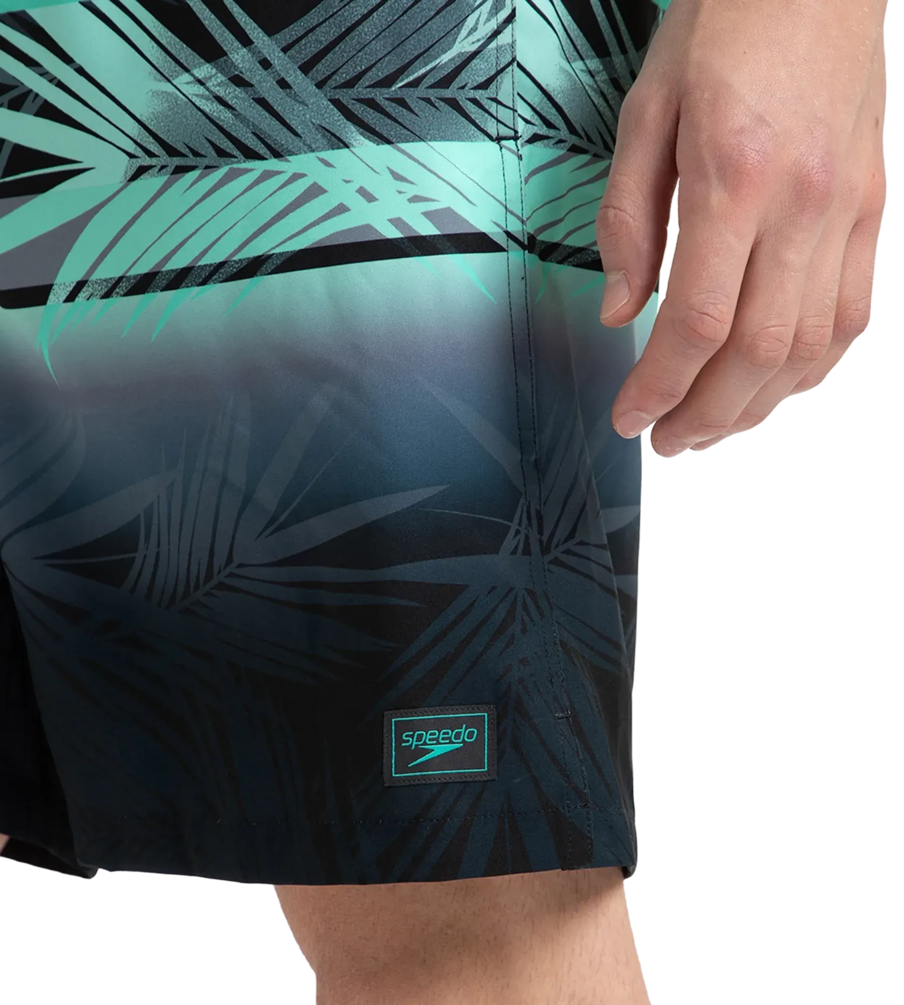 Men's 4 Way Comfort Stretch Essential Printed Watershorts With Side Pockets - Antracite & Arctic Glass - Image 10