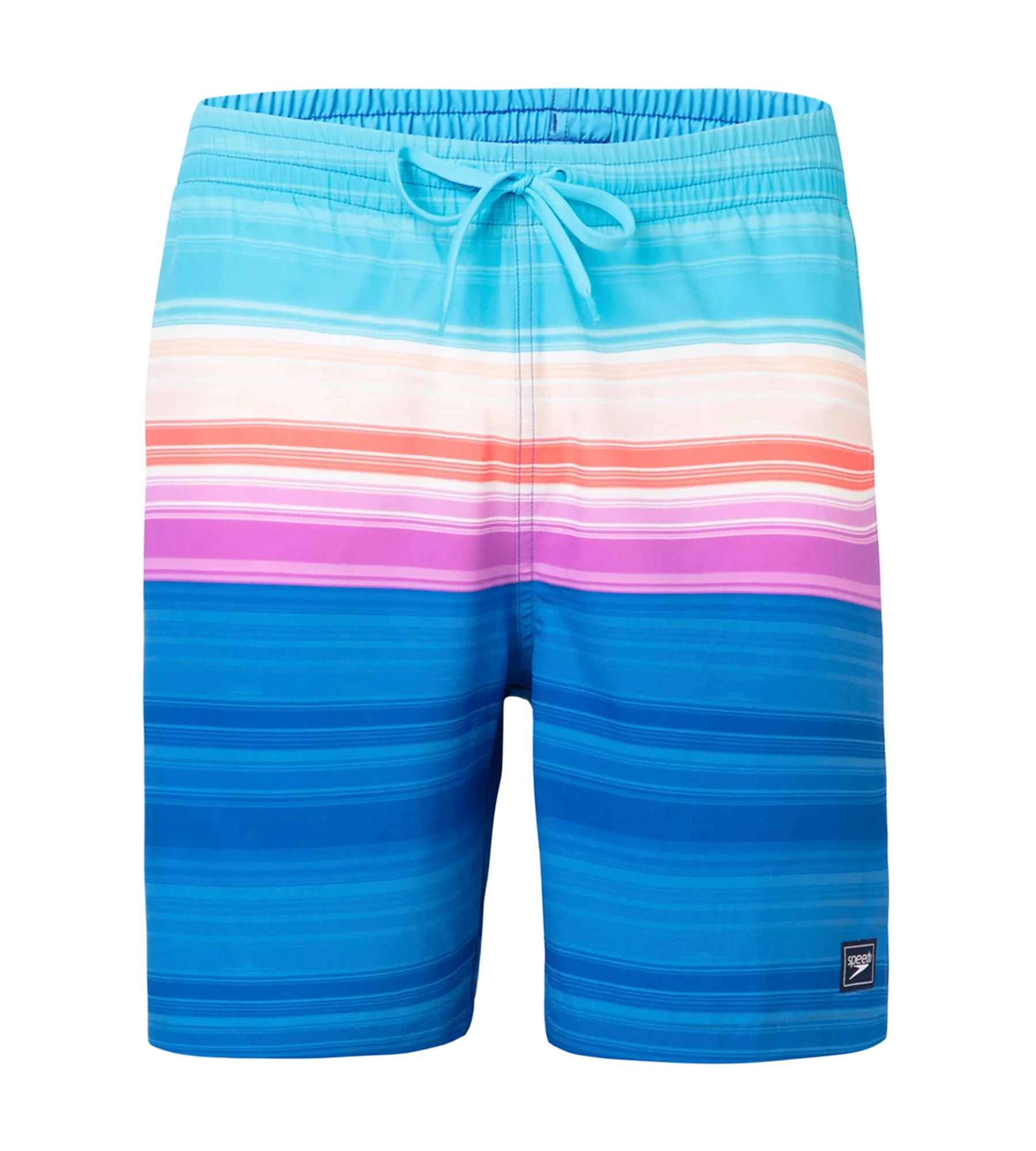 Men's 4 Way Flex Essential Printed Watershorts With Side Pockets - Turkish Sea. Picton Blue & Neon Violet - Image 11