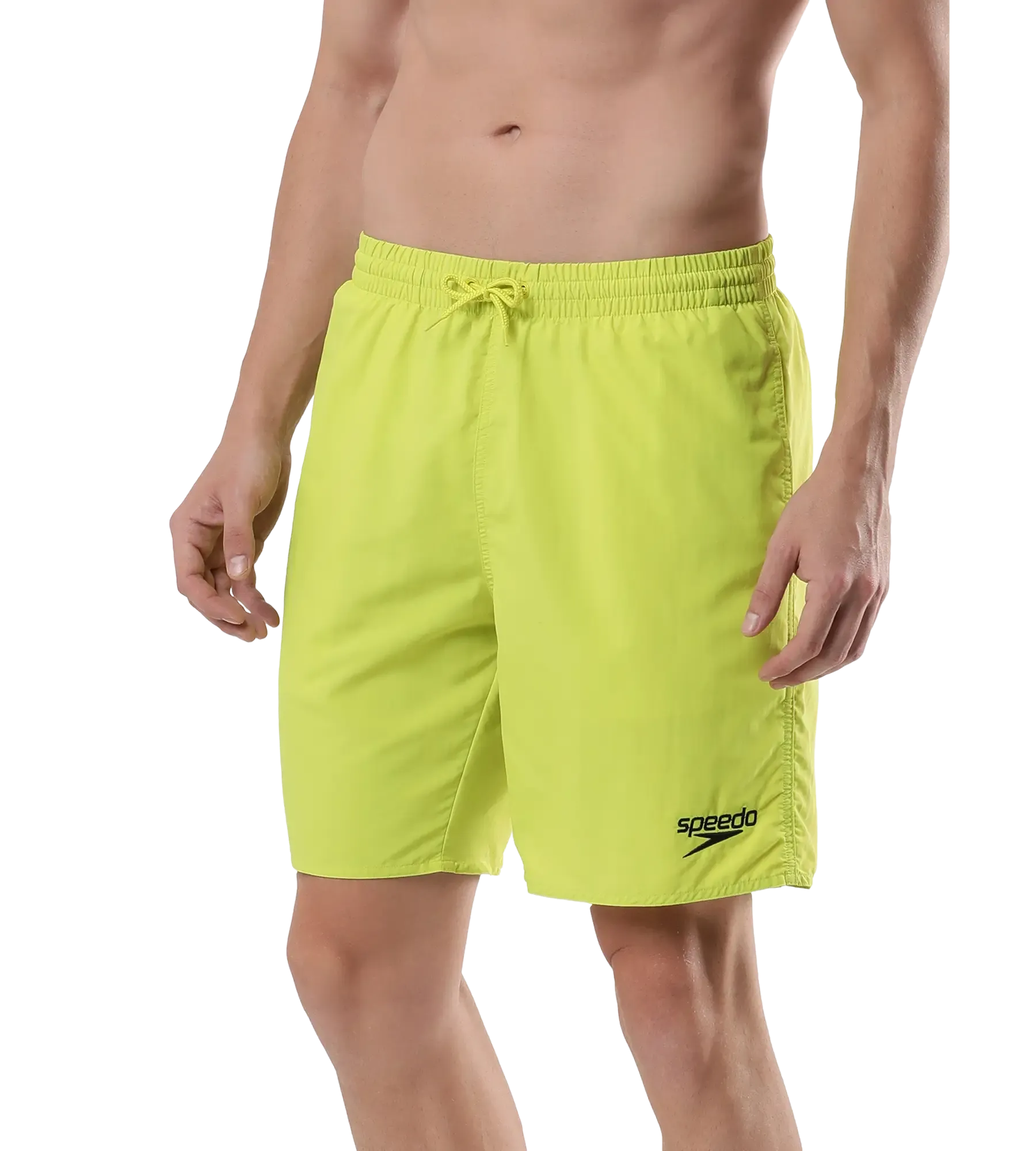 Men's Recycled Nylon Essential Watershorts - Bitterlime & Black - Image 2