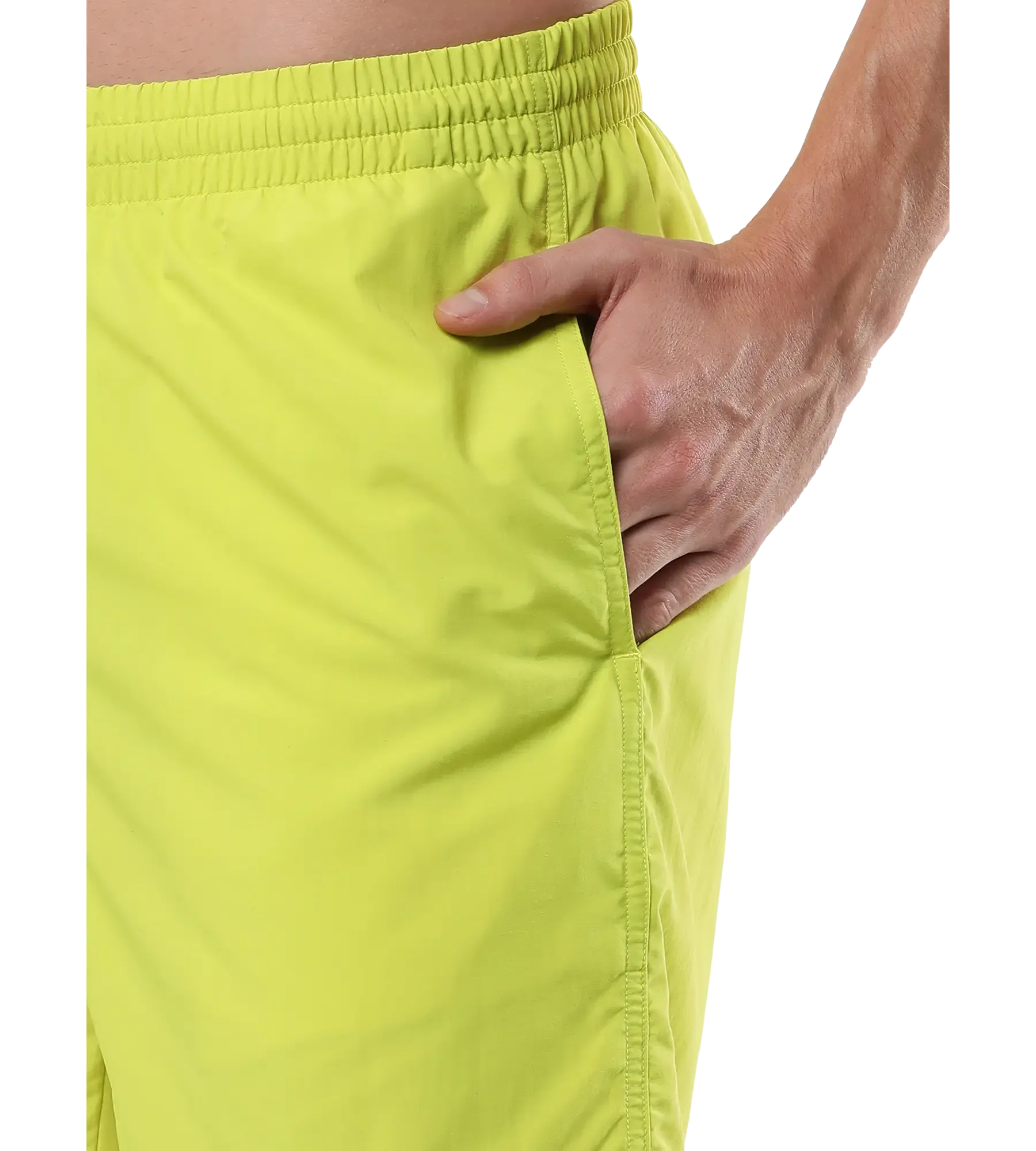 Men's Recycled Nylon Essential Watershorts - Bitterlime & Black - Image 8