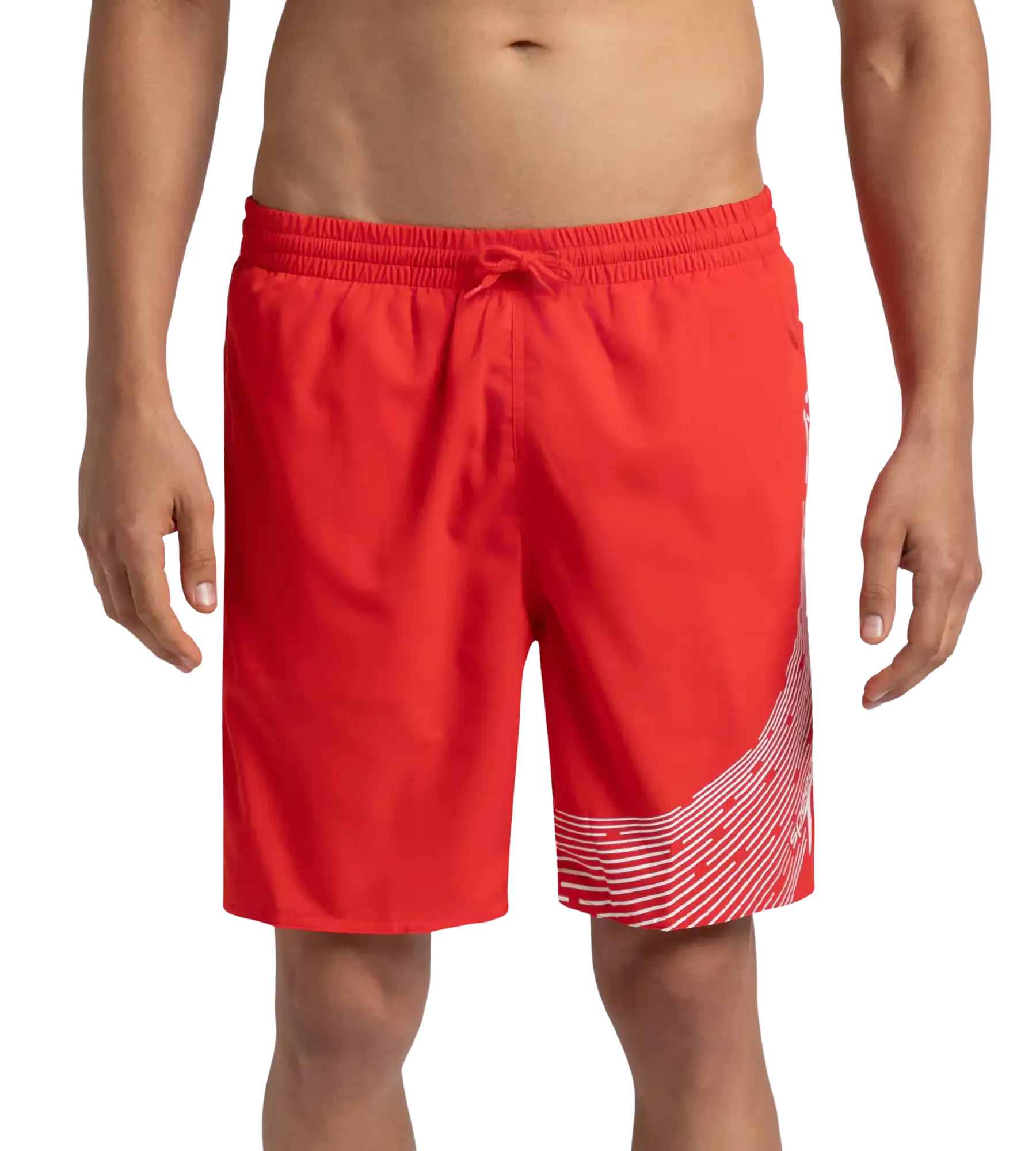 Men's Xpress Lite Essential Medley Logo Printed Watershorts - Watermelon & White - Image 2
