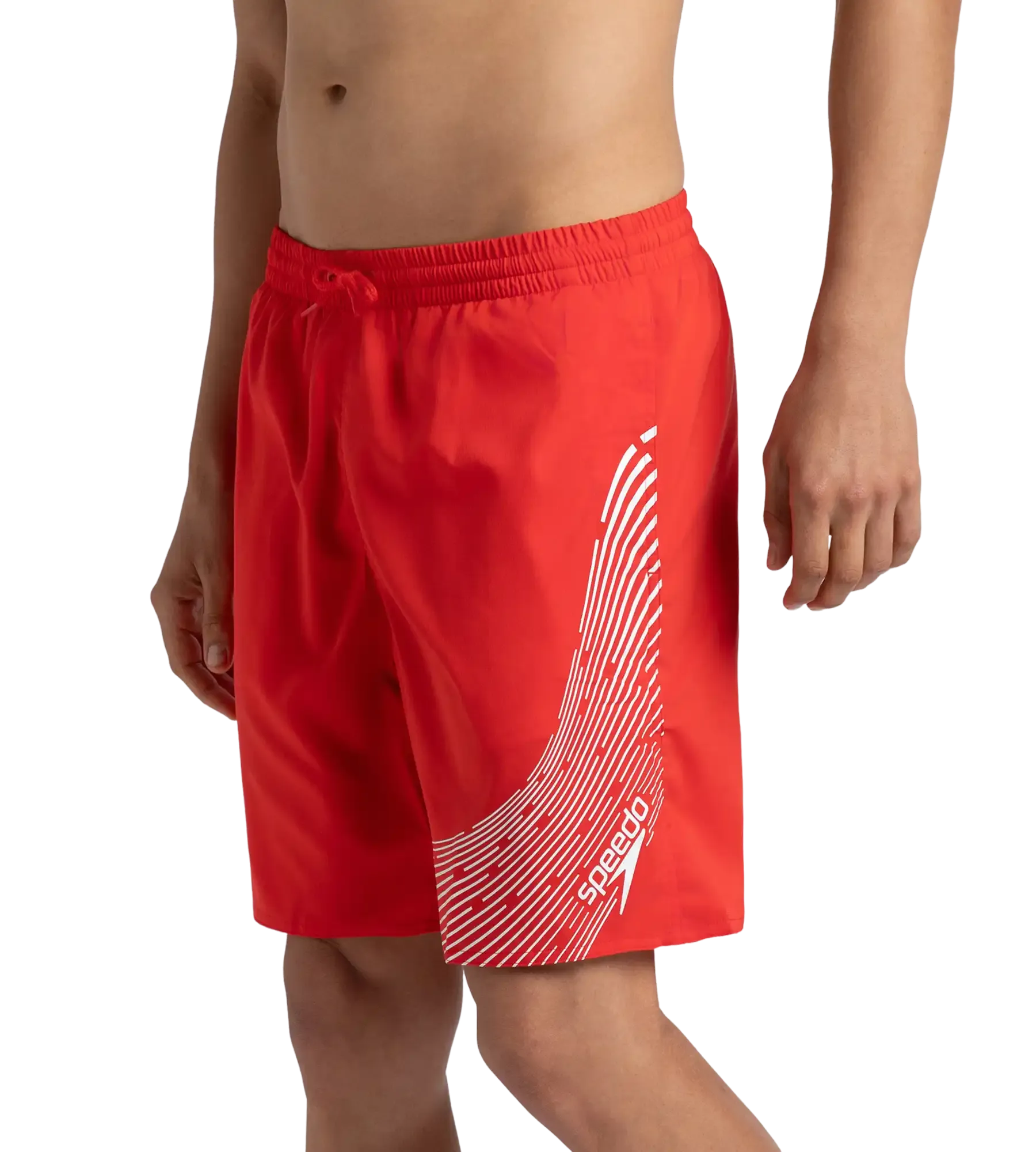 Men's Xpress Lite Essential Medley Logo Printed Watershorts - Watermelon & White - Image 3