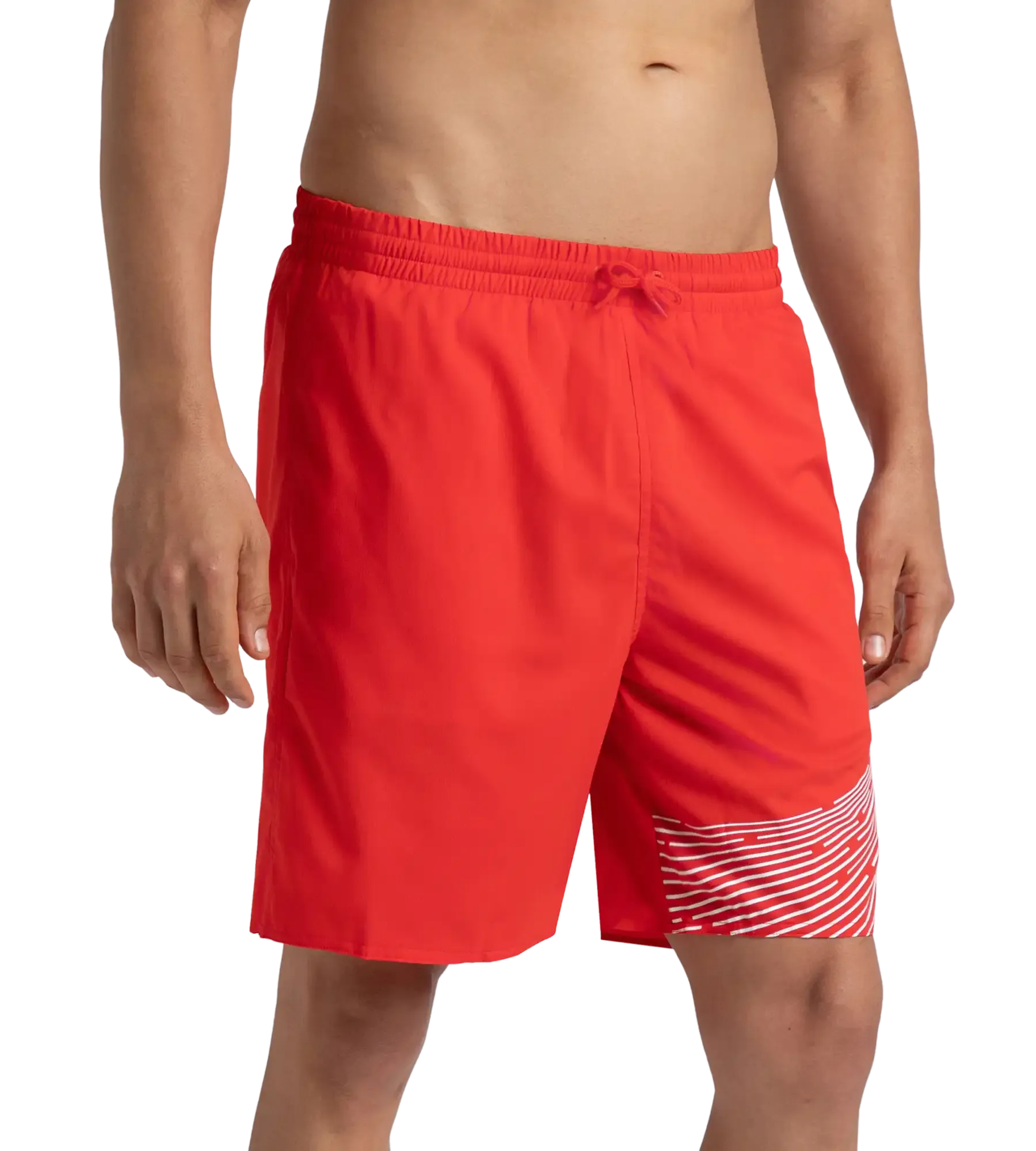 Men's Xpress Lite Essential Medley Logo Printed Watershorts - Watermelon & White - Image 4