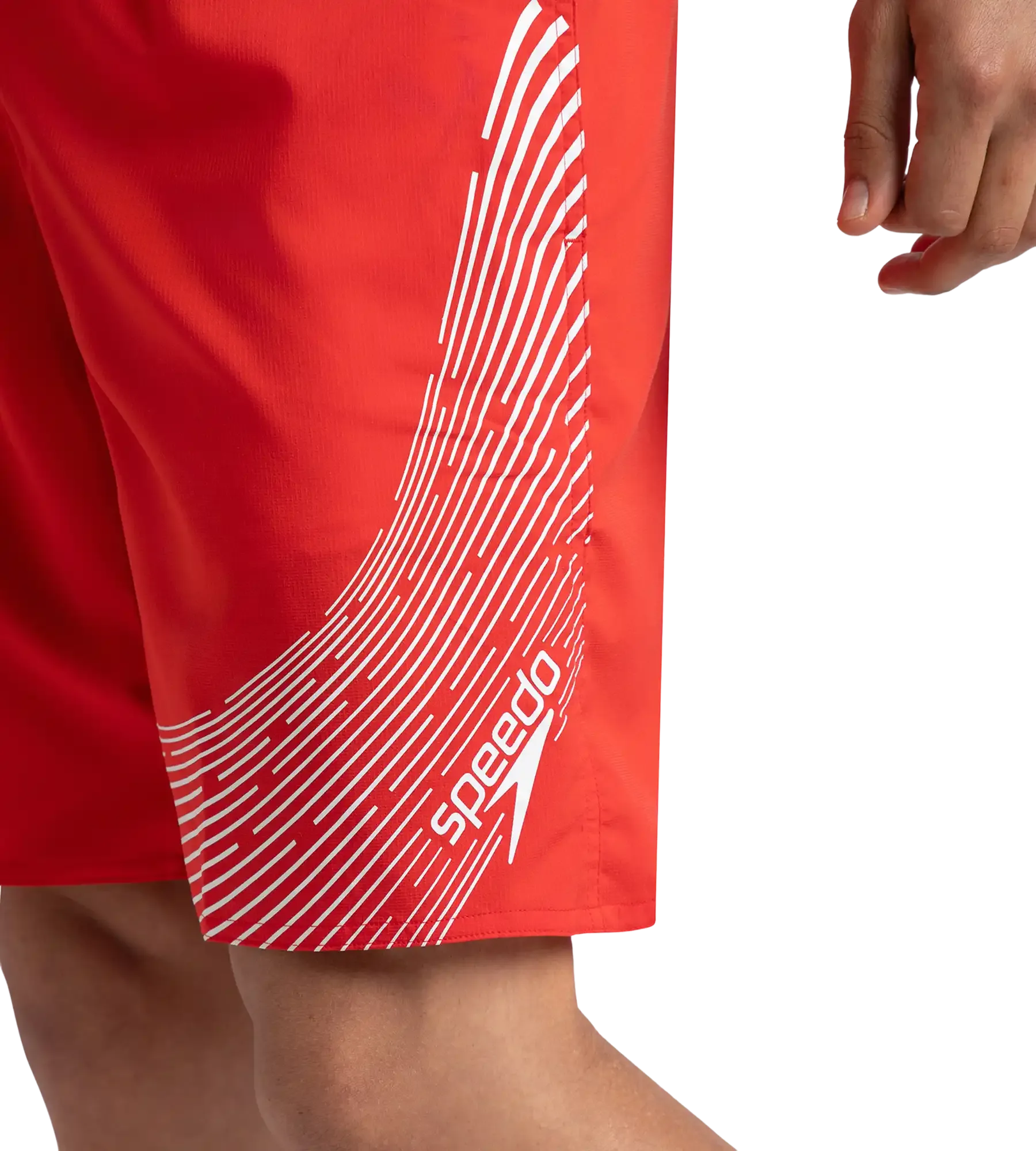 Men's Xpress Lite Essential Medley Logo Printed Watershorts - Watermelon & White - Image 10
