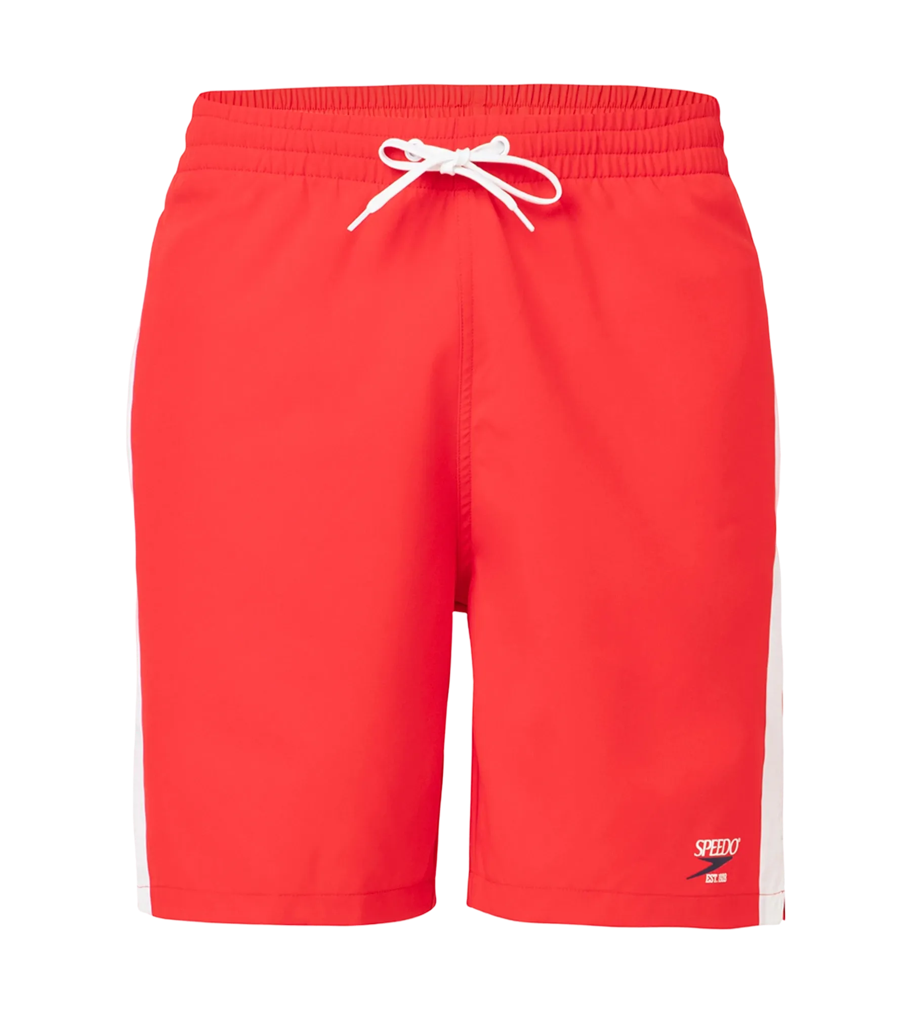 Men's 4 Way Comfort Stretch Steep Volley Watershorts With Side Pockets - High Risk Red & White - Image 11
