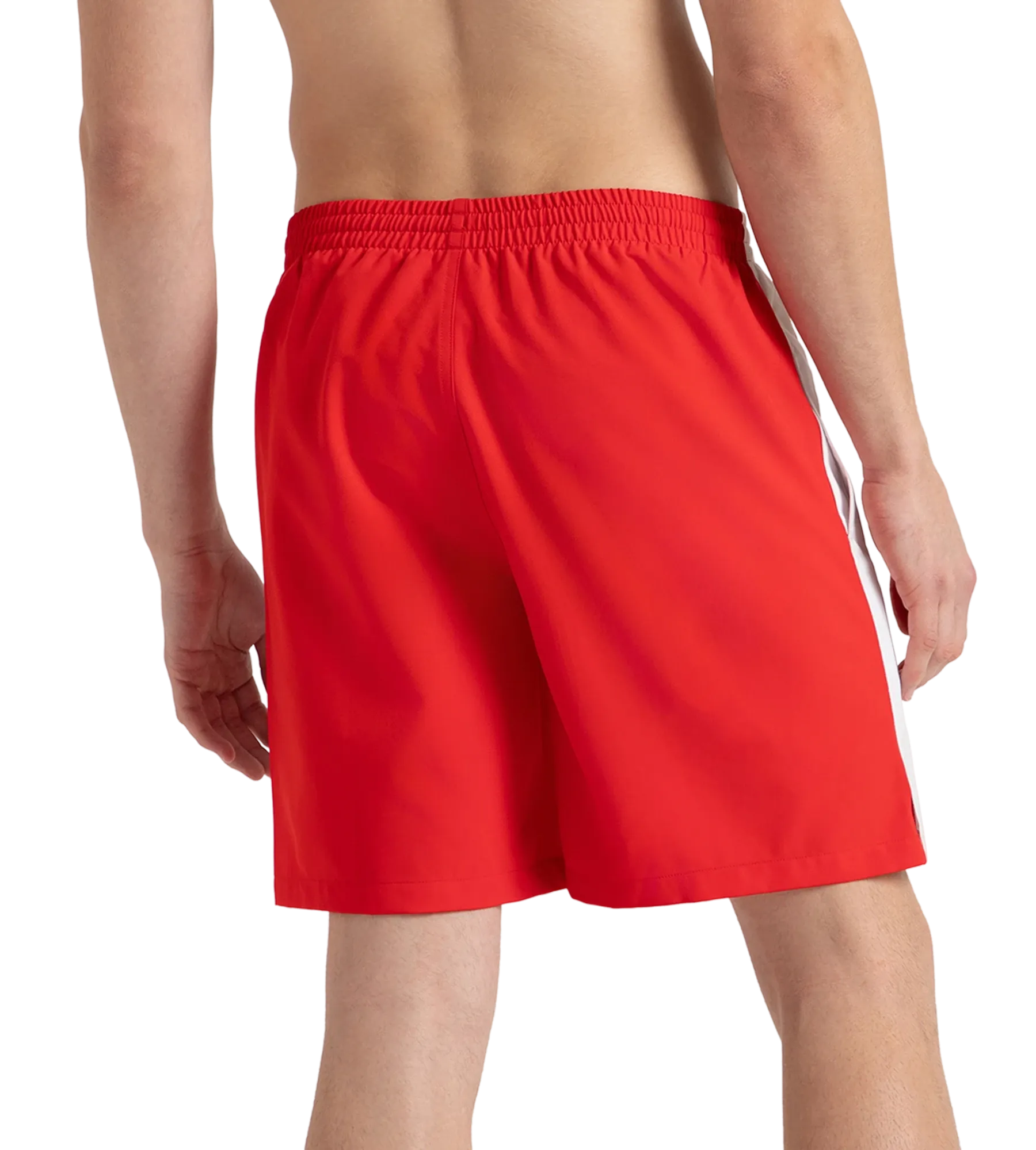 Men's 4 Way Comfort Stretch Steep Volley Watershorts With Side Pockets - High Risk Red & White - Image 5