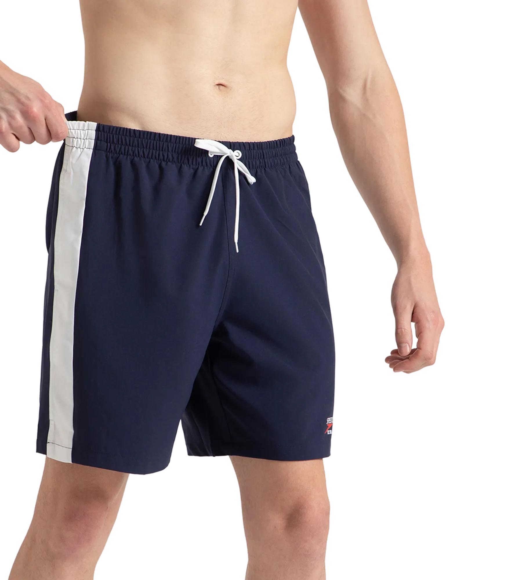 Men's 4 Way Comfort Stretch Steep Volley Watershorts With Side Pockets - Peacoat & White - Image 4