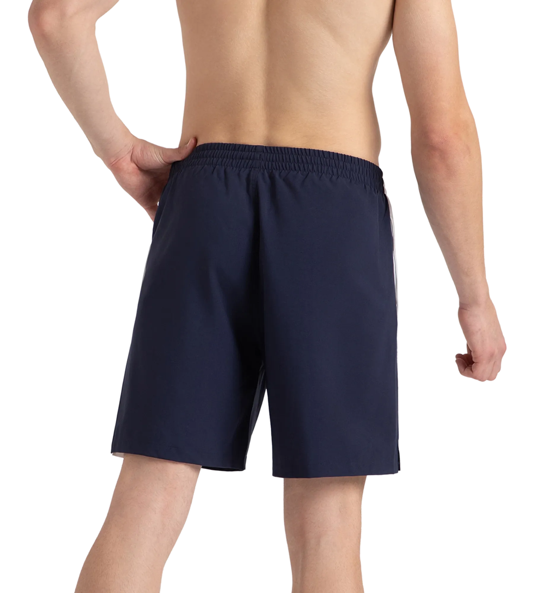Men's 4 Way Comfort Stretch Steep Volley Watershorts With Side Pockets - Peacoat & White - Image 5