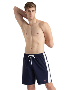Men's 4 Way Comfort Stretch Steep Volley Watershorts With Side Pockets - Peacoat & White