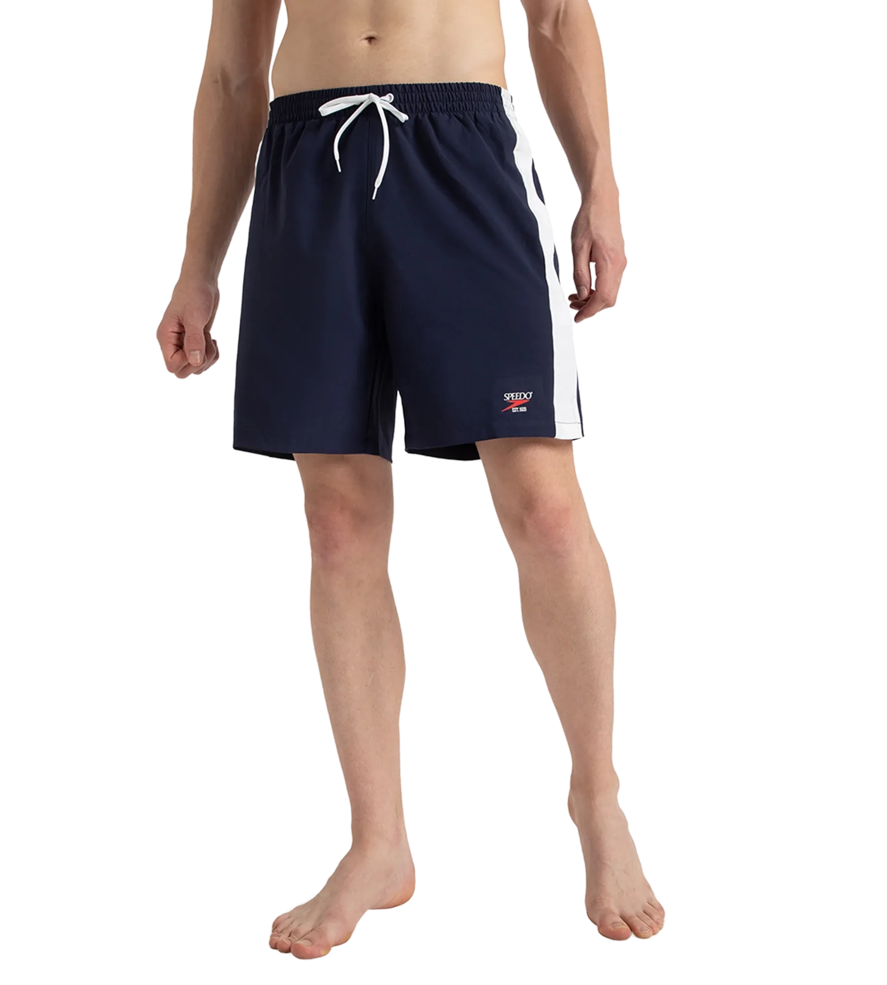 Men's 4 Way Comfort Stretch Steep Volley Watershorts With Side Pockets - Peacoat & White - Image 8