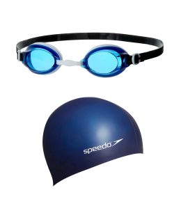 Combo of Goggles & Cap For Women - Blue & Navy